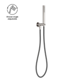 Zen Ss316L Nero Shower On Bracket With Outdoor Nero Shower Hose - Brushed Nickel